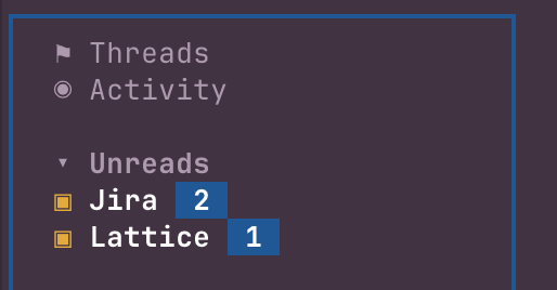 new unread section